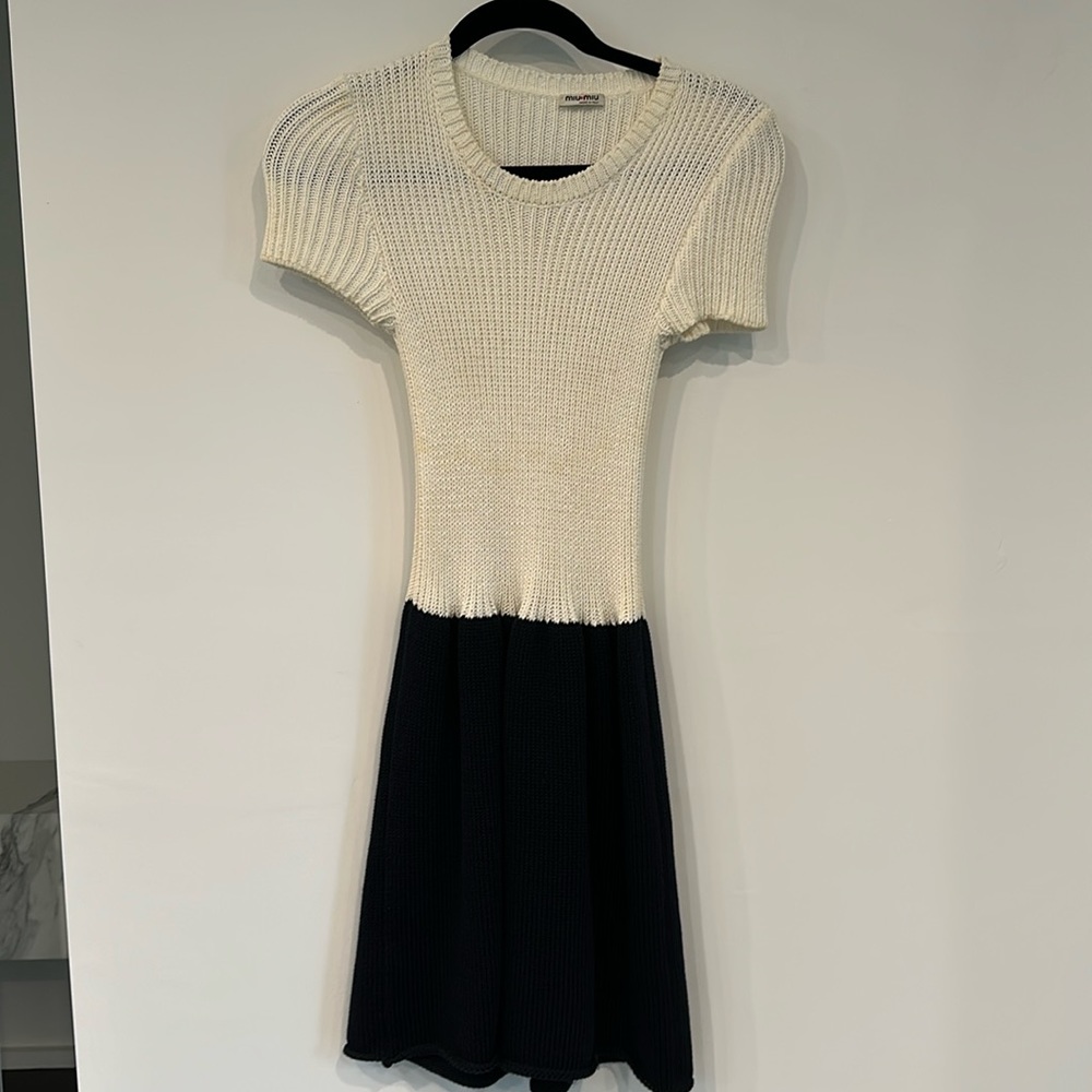 Vintage 2000s Miu Miu cotton knit dress
